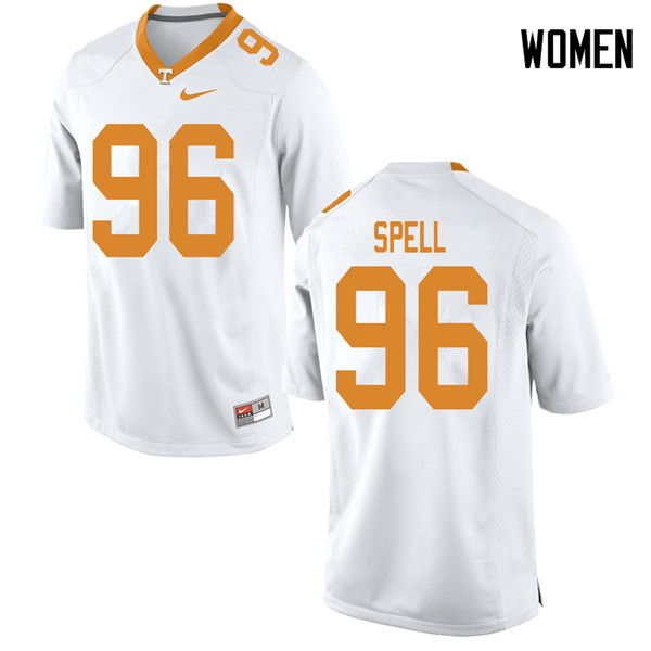 Women #96 Airin Spell Tennessee Volunteers College Football Jerseys Sale-White
